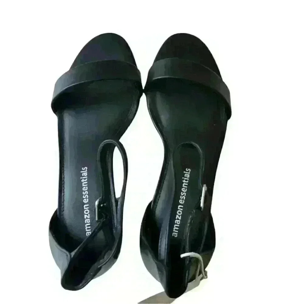 Essentials Women's Two Strap Heeled Sandal Size 8W - Picture 3 of 8